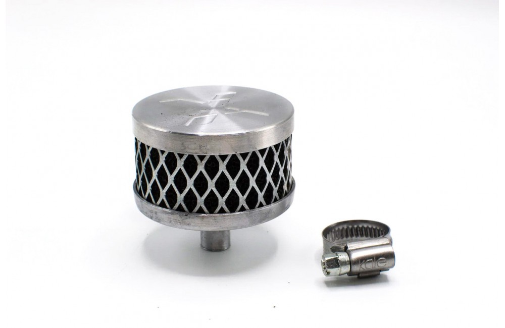Pipercross Crank Case Breather Performance Air Filter 13mm Metal Neck. 13-19mm alloy neck filter (silver)