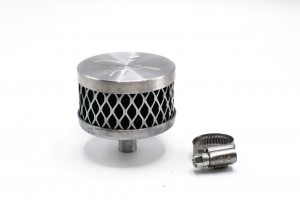 Pipercross Crank Case Breather Performance Air Filter 13mm Metal Neck. 13-19mm alloy neck filter (silver)